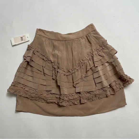 NWT ANTHRO LEIFSDOTTIR layered silk mini skirt - Picture 7 of 7